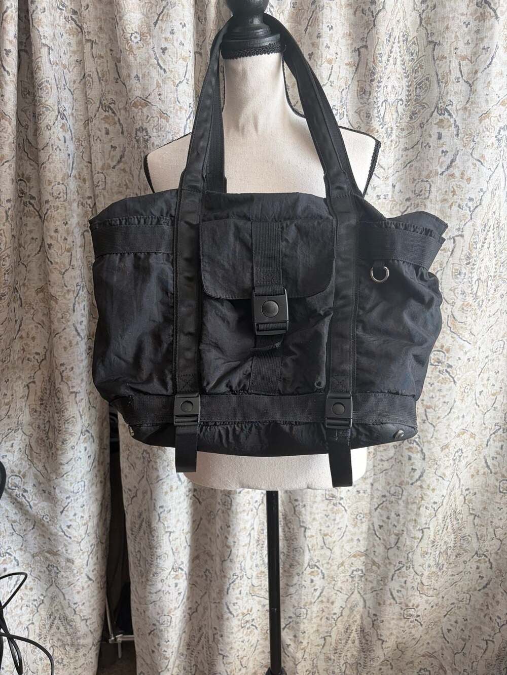 Tommy Bahama Black Nylon Utility Tote Bag